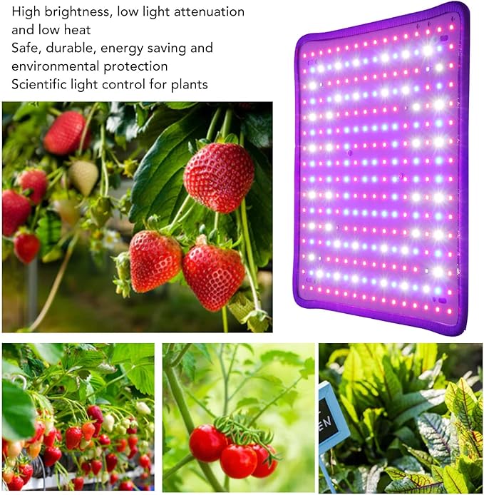 Plant Growing Lamp LED Grow Light Aluminum &amp PVC White 1000W 1162LM Indoor Use