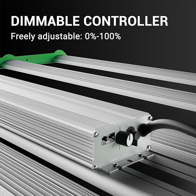 RDJ Bouns 720W LED Grow Light for 4x4/5x5 Grow Tent 6 Bar 100V-277V LM281B+ and EPI Diodes Full Spectrum Commercial Overall Size 44 x 44 Daisy Chain 0-100 Dimmable Perfect for Indoor Garden