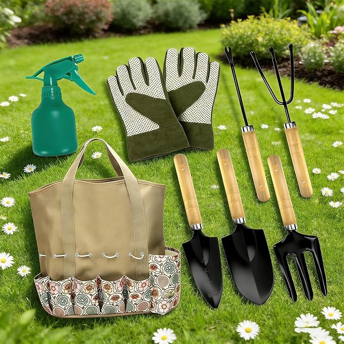 Garden Tools Set Outdoor – Yard Planting Supplies Plant Gardeners Beginners Mom Grandpa Grandma Men Women Family | Gardeners Beginners Mom Grandpa Grandma Men Women Family Friends