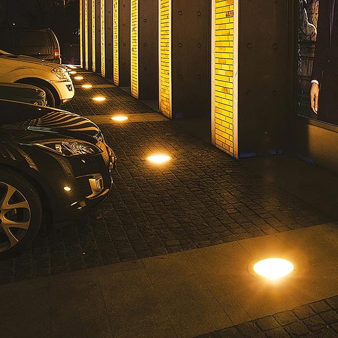 LED Waterproof Underground Light Garden Landscape Lights AC85-110V Well Lights for Driveway Deck Patio Yard Outdoor Lighting Fixture 5 Colors