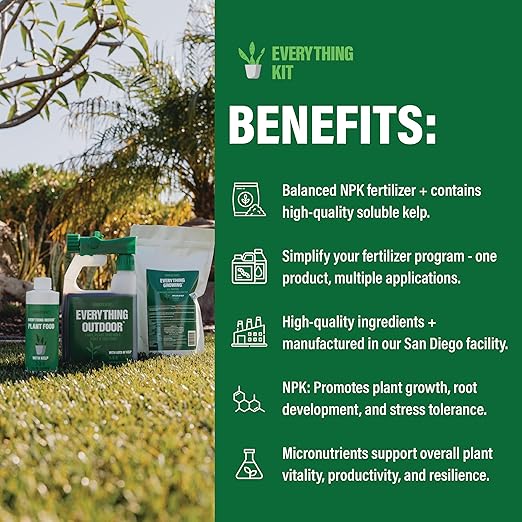 Humboldts Secret Everything Kit 3-in-1 NPK Nitrogen Phosphorus Potassium with Kelp - Everything Indoor Plant Food 3-3-3 Everything Outdoor 5-5-5 and Everything Growing 20-20-20 (The Everything Kit)