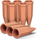 Wine Bottle Watering Spikes Terracotta Watering Spikes for Out | Indoor Plants Self Watering Planter Insert Vacation Plant Watering Devices Clay Plant Watering Globes 8-Pack