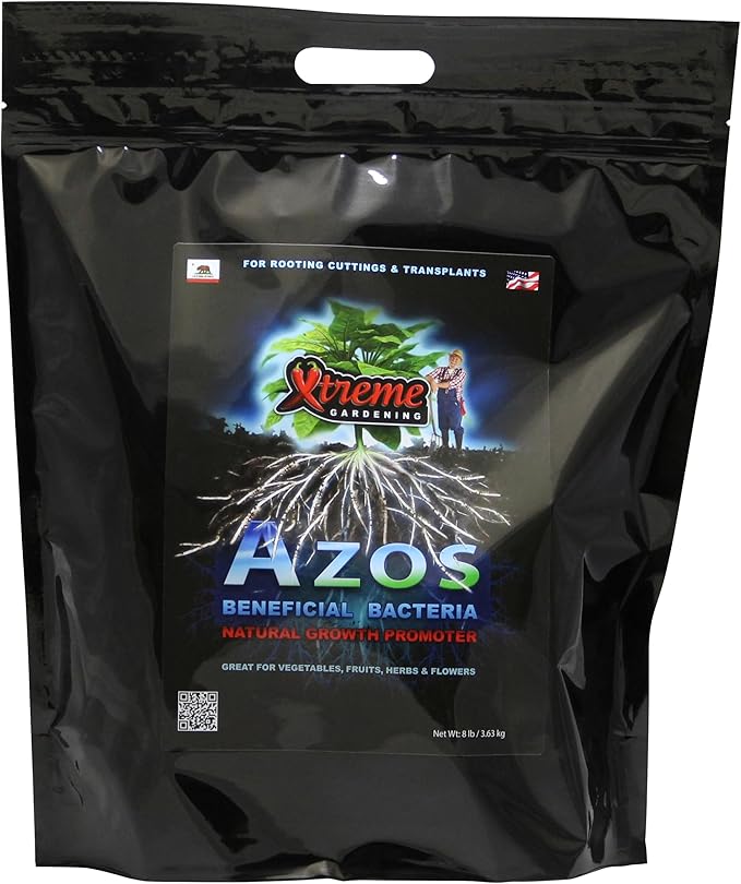 Xtreme Gardening Azos Fertilizer - Beneficial Bacteria Natural Growth Promoter For Plants 8 lb