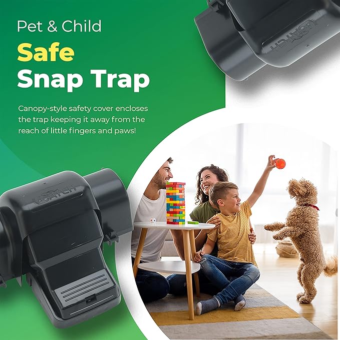 Rat Traps Indoor and Outdoor - 4 Pack Dual-Entry Large Rat Trap Outdoor and Indoor for Home Garden and Restaurant with 99.9% Trap Rate | Easy to Use Rodent Traps with Safe Hands Free Design - UCatch