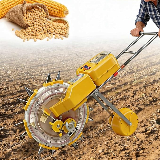 Hand Seed Spreader 5~8 Nozzles Adjustable Manual Seeder Planter Tool Precision Row Planter Fertilizer Applicator for Peanuts Corn Soybeans Peas