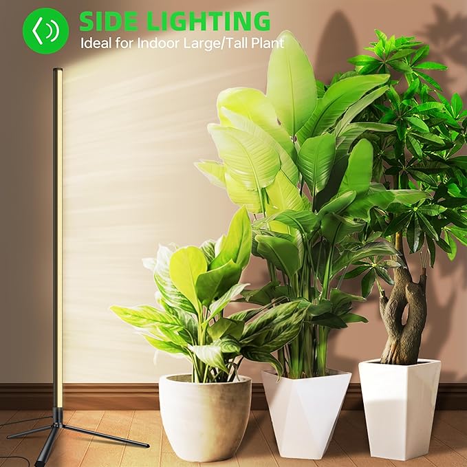 2 Pack Standing Grow Light for Indoor Plants42W 243LEDs Full Spectrum Vertical Grow Light with 3 Light Modes4FT Height Floor Grow Lamp with Foot SwitchWide Area Coverage Ideal for Tall Plant