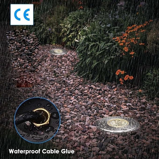 Pool Bulbs LED Landscape COB LED 5W High Load-Bearing for Path Garden TerraceWarm White Light 12V