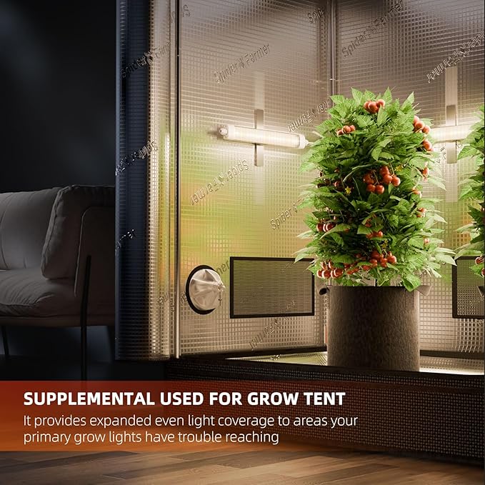 Spider Farmer Glow30 LED Grow Lights Kits Sunlike Full Spectrum Integrated Plant Waterproof Growing Lamp Supplemental Bars for Grow Tent Indoor Greenhouse Plant Seedling Veg Flower 4-Pack