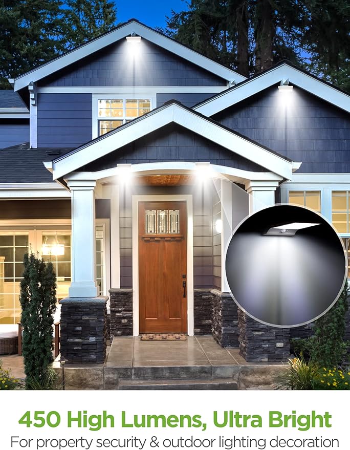 InnoGear 6 Pack of Solar Lights for Outside Waterproof Solar Outdoor Lights Solar Garden Lights for Yard Pathway Landscape Security Lighting Auto On/Off 4 Pcs Spotlight &amp 2 Pcs Gutter Light