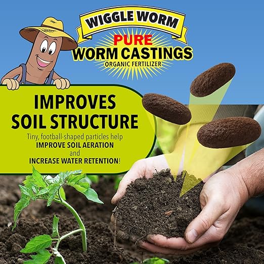 100% Pure Organic Mineral-Dense Worm Castings Fertilizer 15lbs - Improves Soil Fertility and Aeration for Growing Better Houseplants Vegetables and More Pack of 4