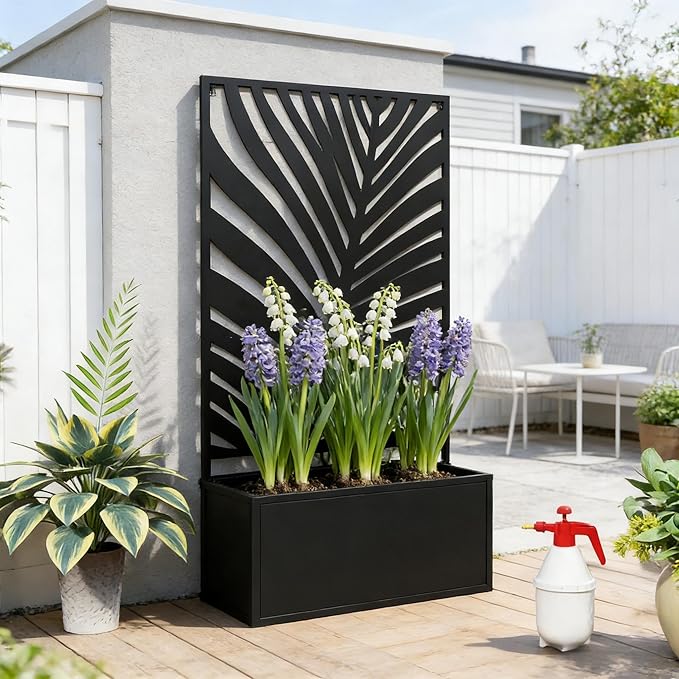 Space-Maximizing Raised Planter Use Freestanding or Mount on Railings/Walls - Ultimate Balcony &amp Small Yard Garden Bed for Herbs Salad Greens &amp Decorative Flowers No Ground Needed