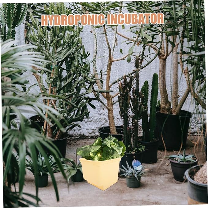 balacoo Soilless Planting Buckets for Greenhouse Durable Hydroponics Containers for Vegetables and Fruits Easy to Assemble Yellow Color No Lid