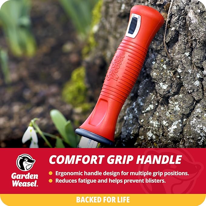 Garden Weasel 3-Piece Hand Tool Combo Set | Trowel Transplanter and Cultivator | Heavy Duty Lawn and Garden Set Digging Planting and Weeding | 91370-Q
