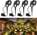 Romwish Outdoor Spotlight 3000K Warm White12W LED Spot Lights Outdoor for Yard Garden Tree 120V Plug in Landscape Lighting with IP65 Waterproof for Lawn Decorative 4 Pack