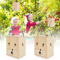 Carpenter Bee Traps for Outside 2PACK– Durable Weather-Resistant Eco-Friendly Wooden Wasp Trap for Outdoor Use