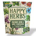 Fertilizer for Herbs Happy Herb Organic Fertilizer by Happy Nutrients – Plant Food for Basil Mint Cilantro Rosemary Thyme &amp More – Macro &amp Micro Nutrients for Home Gardens – 12 oz (0.34 kg