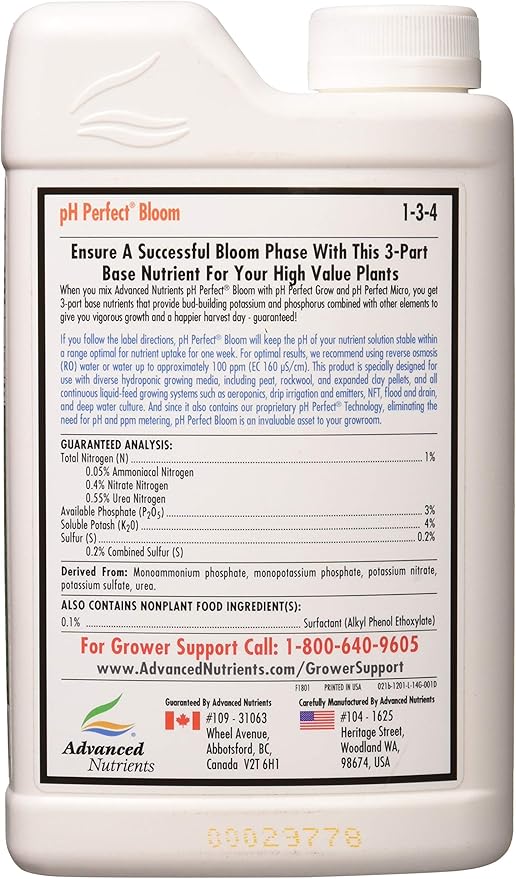 Advanced Nutrients Bloom Ph Perfect Fertilizer 1-Liter