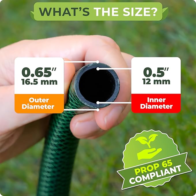 Carpathen 50 FT 1/2 Irrigation Tubing Mainline - Drip Irrigation Tubing Perfect for Push-To-Connect Garden Irrigation System or as Blank Distribution Hose for Any Gardening Project
