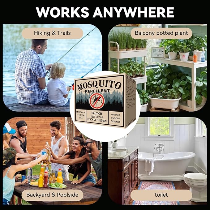 Mosquito Repellent 33 Balls – Mosquito Repellent Outdoor Patio &amp Indoor Natural Mosquito Deterrent for Yard Patio Camping &amp Travel