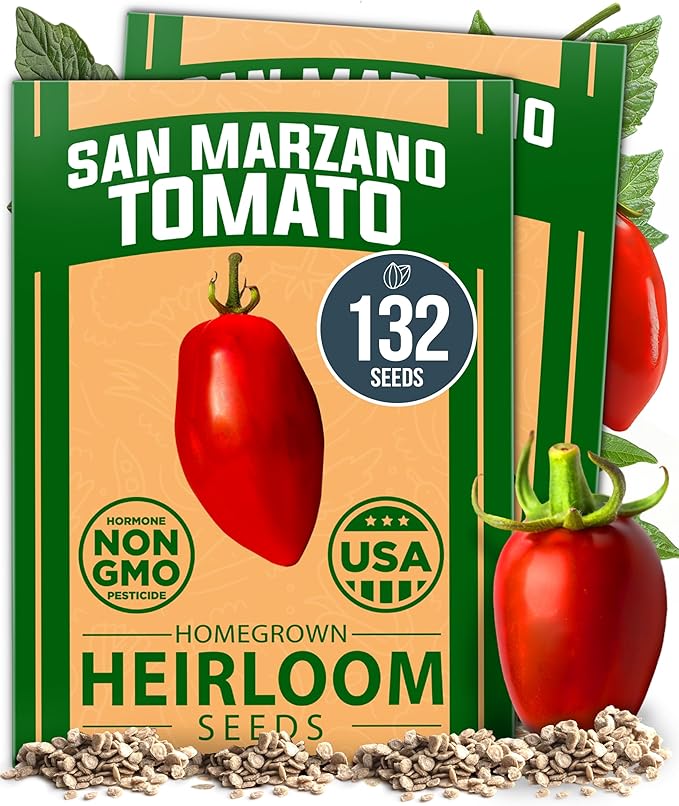 HOME GROWN - Snap Pea Seeds for Planting - Organic Heirloom Cascadia Variety 100 &amp San Marzano Tomato 132 &amp Persian Cucumber 50 &amp Banana Pepper 94