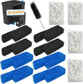 Aquarium Media Maintenance Kit Compatible with Seachem Tidal 35 Gallon Power Filters Includes 4 Packs Ceramic Rings 4 Packs Blue Foam Filters and 4 Packs Carbon Sponge Filters