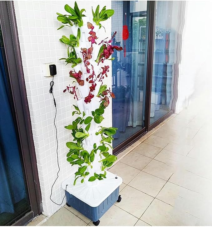 Hydroponics Growing System Tower Hydroponics Growing System Tower 8 Layer/10 Layer/12 Layer Indoor Herb Garden Kit Complete Herb Growing Set 0828