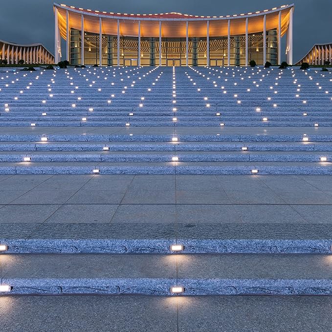 Outside Ground Lights Garden Buried Light LED Underground Recessed Landscape Lights AC85-265V IP65 Waterproof Anti-Rust Square Floor Spotlights for Outdoor Patio Driveway Deck Step Pathway