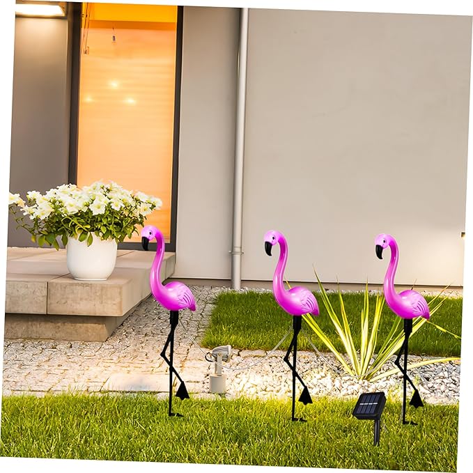 ARTIBETTER Flamingo Pattern Solar Led Ground Spotlight Outdoor Garden Lights for Patio Decor