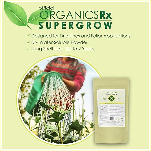 Supergrow 7-6-6 Fertilizer Powder for Plants/Gardening 1.25lb - Water-Soluble Powder Grow Bigger Yields - Ideal for All Vegetables Fruits Flowers or Trees
