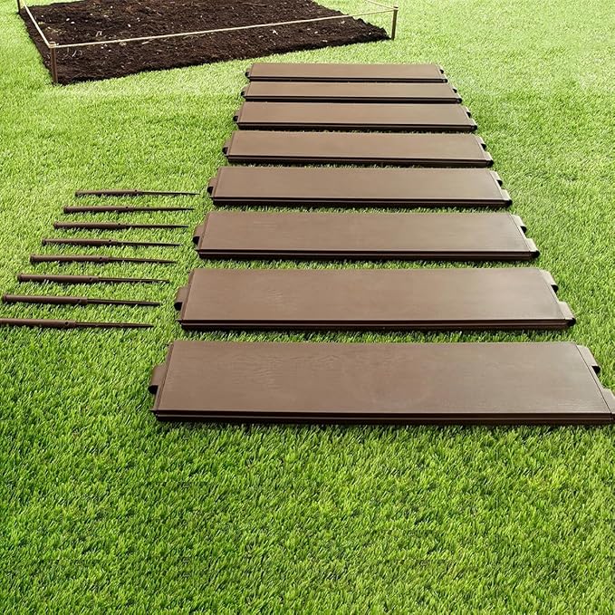 Emsco Group Raised Bed Garden Bed Boards - 4' x 4' - Brown