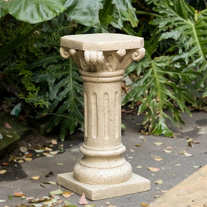 Pedestal Column Plant Stand 26.25 Inch Indoor and Outdoor