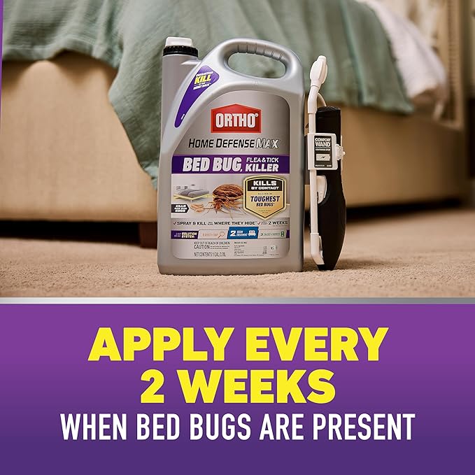 Ortho Home Defense Max Bed Bug Flea &amp Tick Killer with Comfort Wand – Also Kills Bed Bug Eggs Ready-to-Use Indoor Pest Control Spray 1 gal.