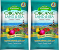 Espoma Organic Land and Sea Gourmet Compost with Lobster &amp Crab Meal: Planting Mix for Vegetables Flowers Trees &amp Shrubs 1 Cubic Foot Bag (Pack of 2)