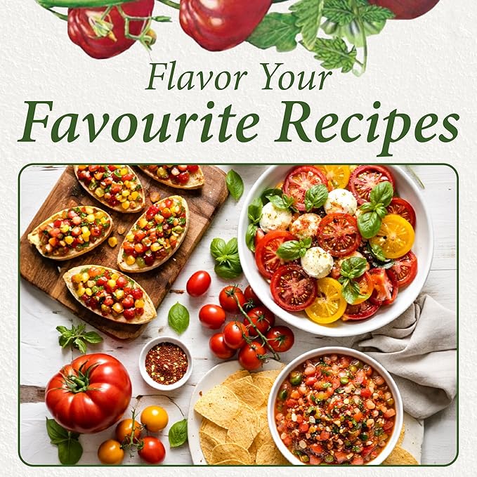 Botanical Interests: Heirloom Tomato Seed Bundle - 8 Individual Seed Packets: Non-GMO Organic &amp Heirloom Tomato Seeds: Diverse Slicing Sauce and Cherry Varieties
