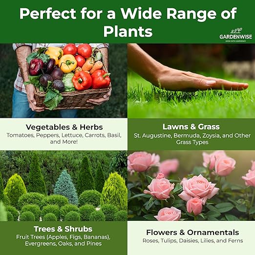 10-10-10 Plant Fertilizer Slow Release - 10 10 10 All Purpose Granular Garden Fertilizer for Vegetables Tomato Arborvitae Shrubs Rose Flowers Fruit Fig Trees (4 QUARTS)