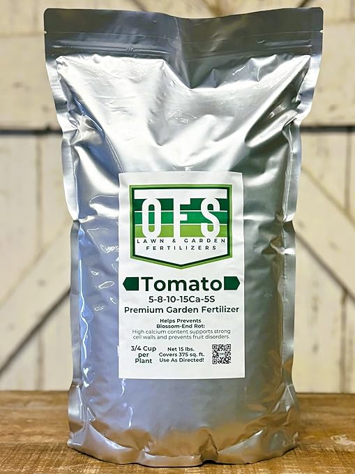 OFS Lawn &amp Garden Tomato Fertilizer 5-8-10 Premium Garden Plant Food 15 lbs High Calcium Formula