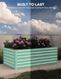 IDEALHOUSE 6x3x2 ft Metal Raised Garden BedHeavy Duty Planter Raised Garden Boxes Rust-Resistant Outdoor Gardening Bed for Vegetables Herbs &amp Flowers