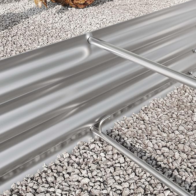4x2x1ft Heavy Duty Metal Raised Garde Bed Kit Oval Large Metal Planter Boxes for Vegetables/Herbs/Flowers Galvanized Planter Raised Garden Beds for Outdoor with Reinforced Edges (1Pcs 4x2x1ft)