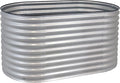 Sunnydaze Stackable Galvalume Steel Raised Garden Bed - 62.5 Oval Silver