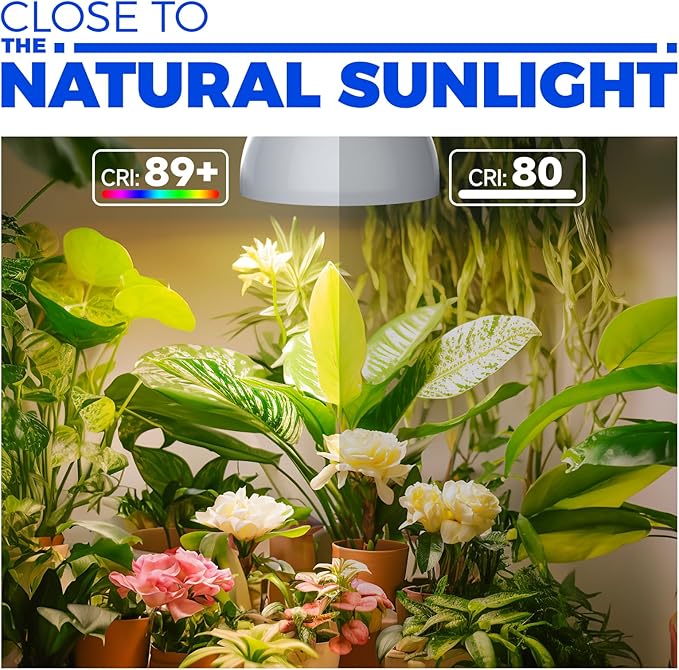 Barrina Hanging Grow Lights for Indoor Plants 25W Full Spectrum with Timer and 16.4FT Power Cord Pendant Plant Lights for Indoor Growing Large Tall Plant Garden Flowers Greenhouse