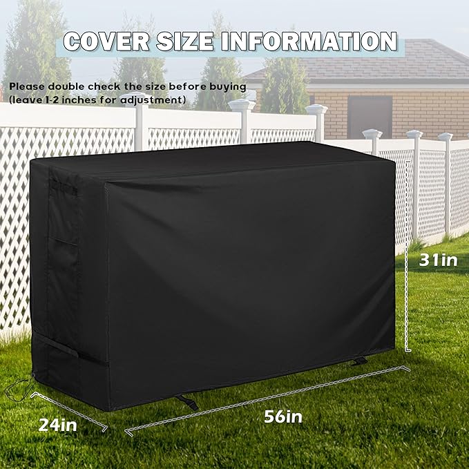 Outdoor Raised Garden Bed Cover for 55.5x24x32in Raised Garden Bed Outdoor Planter Box Stand Cover for Mobile Elevated Wood Planter/Planting Bed-Waterproof All Weather Protection