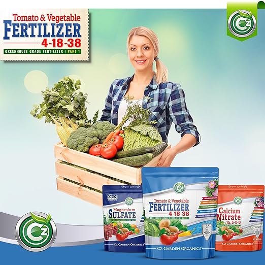 4-18-38 Fertilizer Made in USA – 100% Water Soluble Plant Food for Hydroponics and Soil Gardens - Tomatoes Peppers &amp Leafy Greens - Super Concentrated - Makes 1000 Gallons!