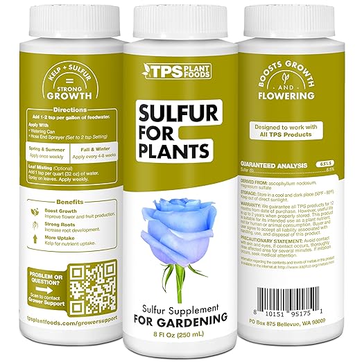 Sulfur Fertilizer for Plants – Soil Amendment for Healthier Boosted Growth Liquid Plant Food 128 oz (1 Gallon)