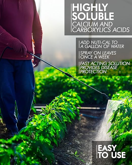 Liquid Calcium Fertilizer for Tomatoes and Vegetables – Prevent Blossom End Rot – Fast-Acting Plant Calcium Supplement for Healthy Growth