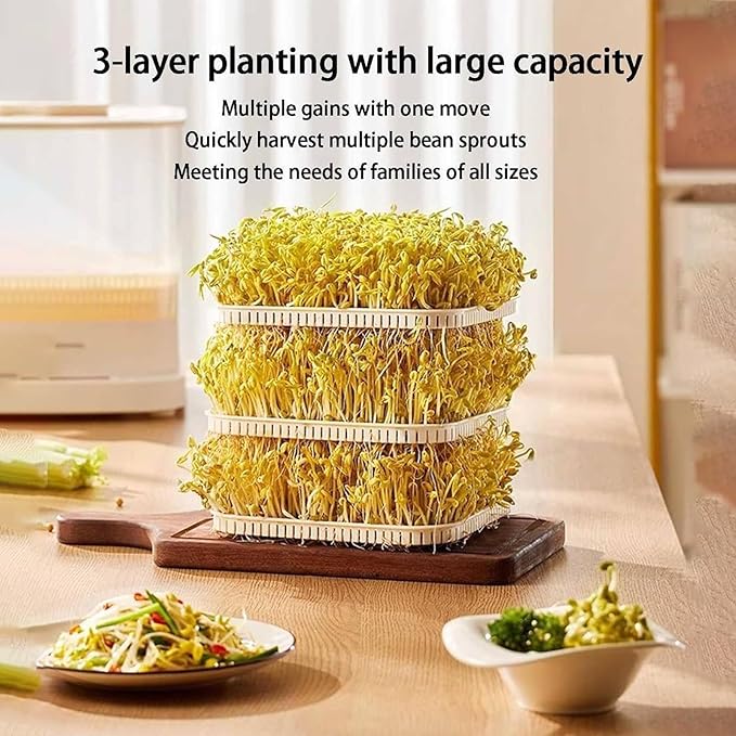 Automatic Sprouter Bean Growing Machine Home Smart Bean Sprout Machine with LED Display Time for Home