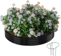Galvanized Metal Planter Round Raised Garden Bed Kit for Gardening Outdoor3x3x1ft Grow Garden Box Raised Flower BedRound Galvanized Planter Outdoor Large Metal Fire Pit Ring Black