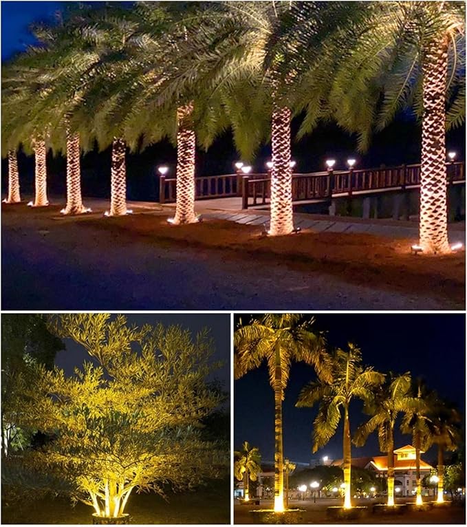 Solar Palm Tree Lights OutdoorIP65 Waterproof Landscape Spotlightsfor Garden Decoration ﻿(60W)