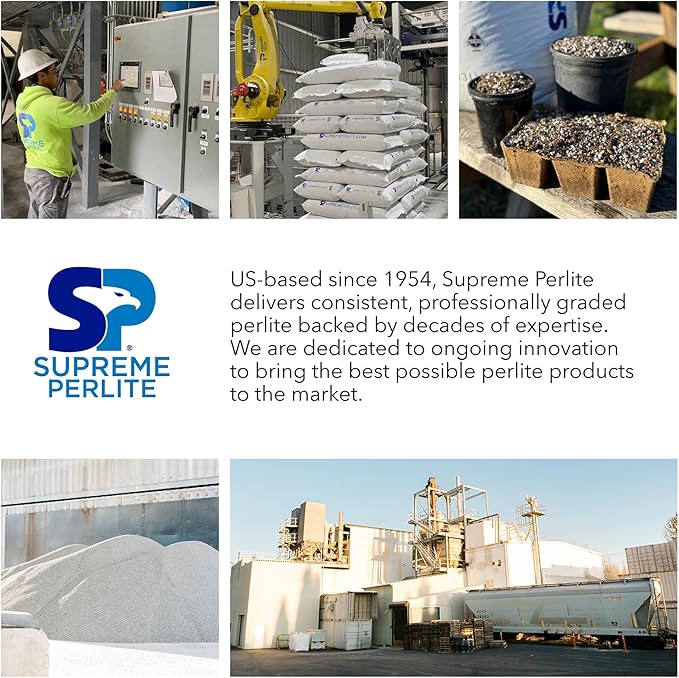 Supreme Perlite Coarse Horticultural Perlite for Potting Soil Seed Starting Propagation Organic Gardening &amp Soil Aeration 4 Cu Ft Bag