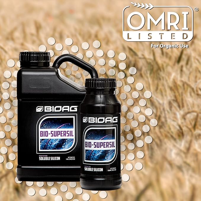 BioAg Bio-SuperSil Soluble Silicon Fertilizer (1 Gallon) for Plant Growth Soil Health nanostructured Silica hydroponic Gardening Fertilizer Organic