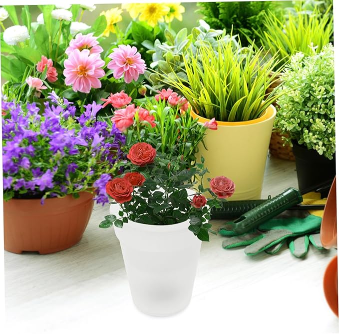 Veemoon Solar Powered Flowerpot Light LED Planter Lamp for Garden Patio Balcony Indoor Outdoor Use Energy Saving Environmental Friendly